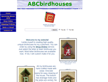 Tablet Screenshot of abcbirdhouses.com
